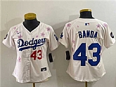 Women's Los Angeles Dodgers #43 Anthony Banda Cream 2025 Tokyo Series Limited Stitched Jersey,baseball caps,new era cap wholesale,wholesale hats